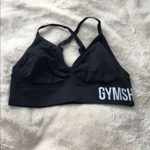 Gymshark Ruched Training Sports Bra - Black